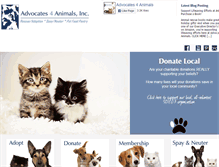 Tablet Screenshot of advocates4animals.com